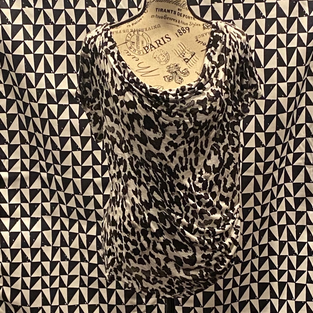 Drape neck dressy tee